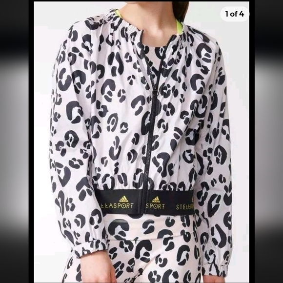 Adidas Stella McCartney Leopard Print Jacket - Picture 1 of 7